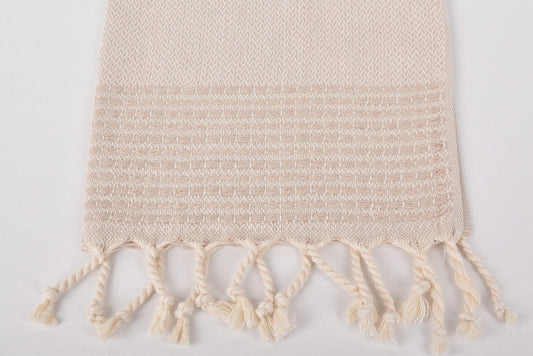 Økologisk Hammam Håndklæde – Beige