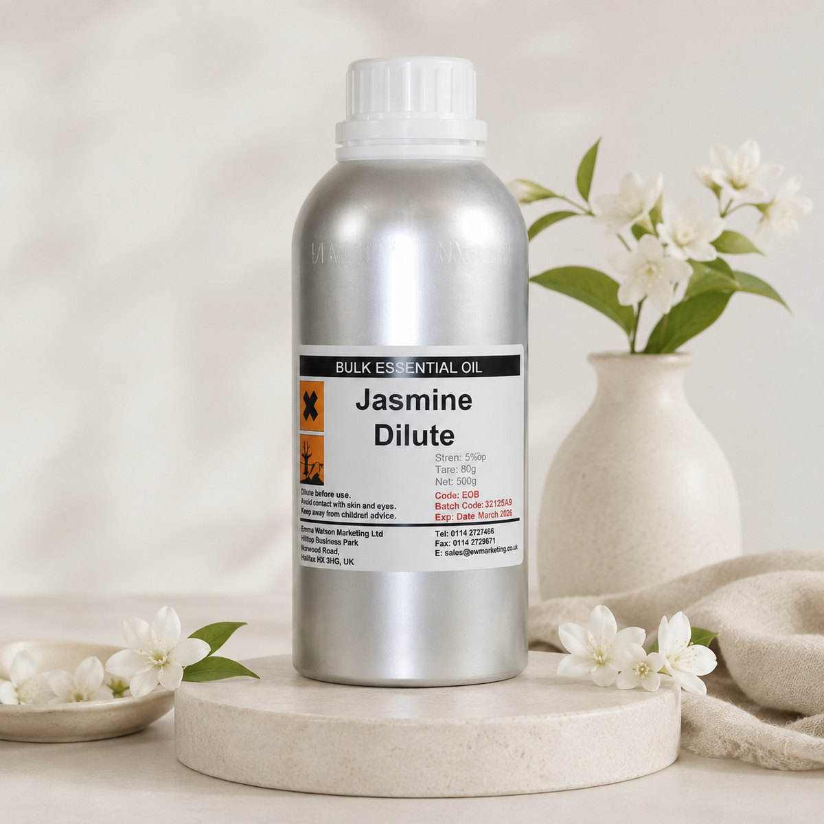 Jasmin Fortyndet – Æterisk Olie - 0,5kg