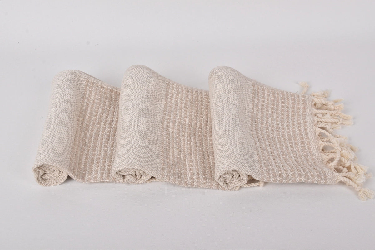 Økologisk Hammam Håndklæde – Beige