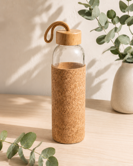 Sauna Flaske med Kork og Bambus – 500 ml