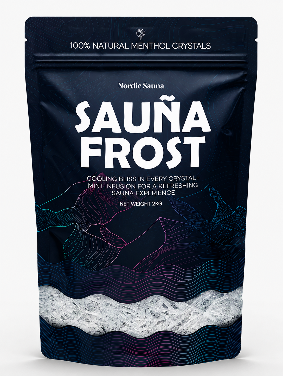 Sauna Frost 2kg pose – 100% naturlige mentholkrystaller
