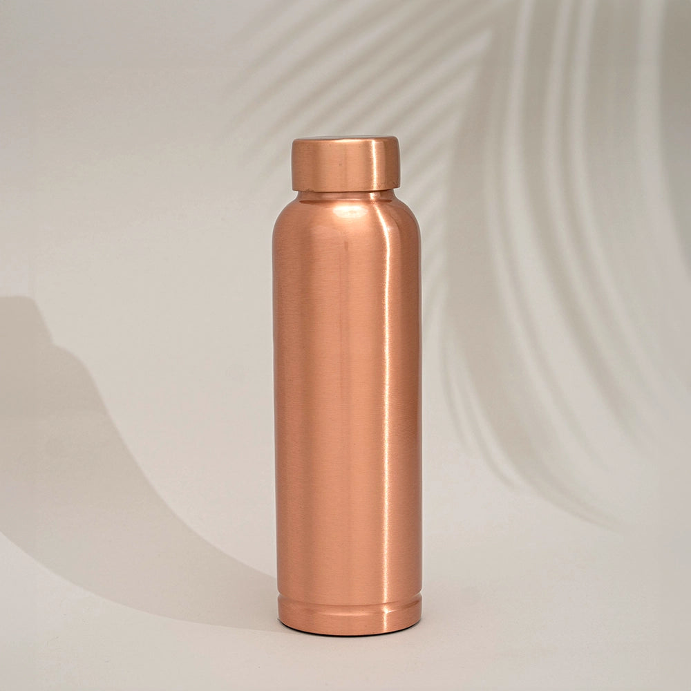 Luksus Kobber Vandflaske - Glat - 950 ml