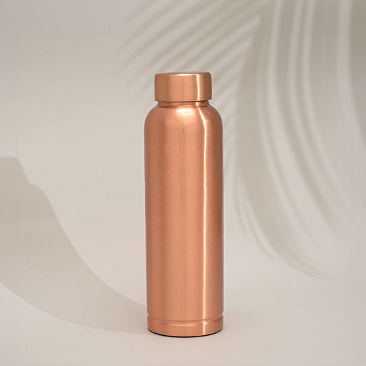 Luksus Kobber Vandflaske - Glat - 950 ml