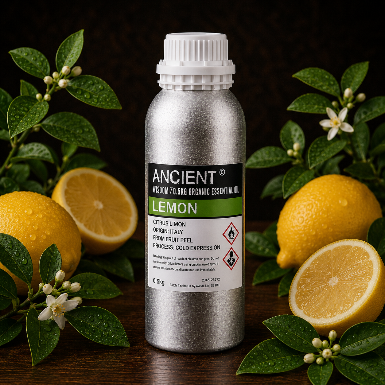 Citron – Ren Økologisk Æterisk Olie - 0,5kg